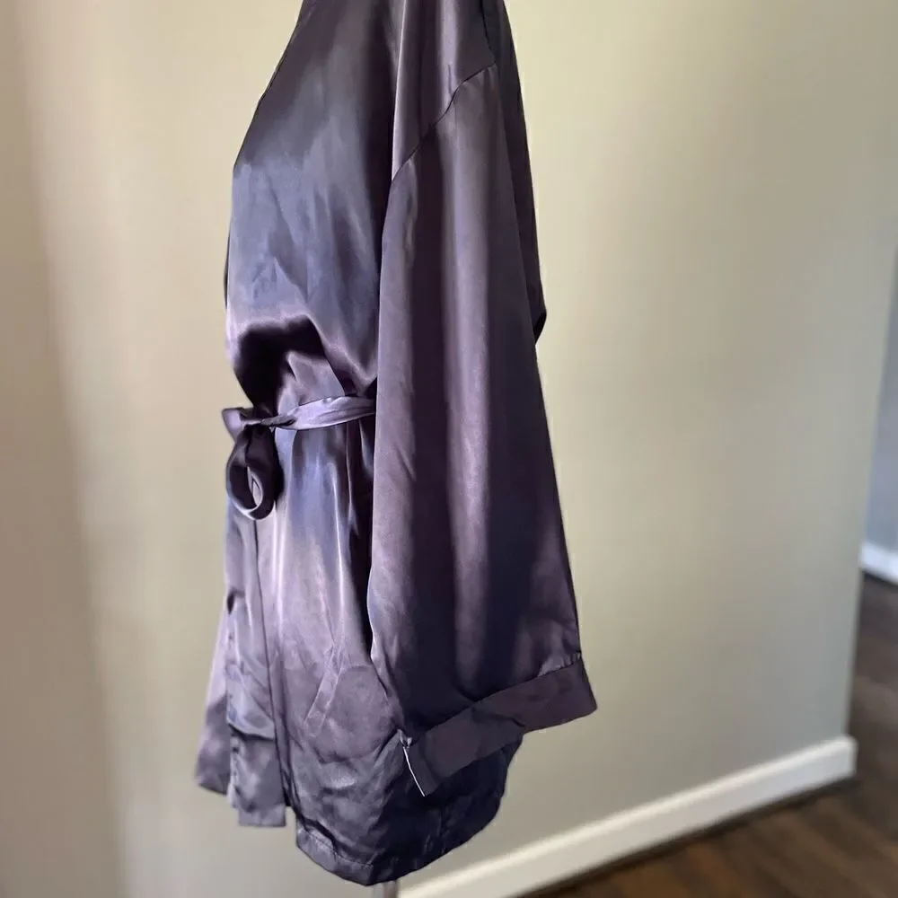 Victoria’s Secret Navy Satin Robe - Picture 7 of 9